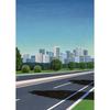 Hiroshi Nagai Vaporwave Japan Beach City Summer Canvas Print Lawn Landscape Wall Art Poster for Nordic Living Room Home Decor