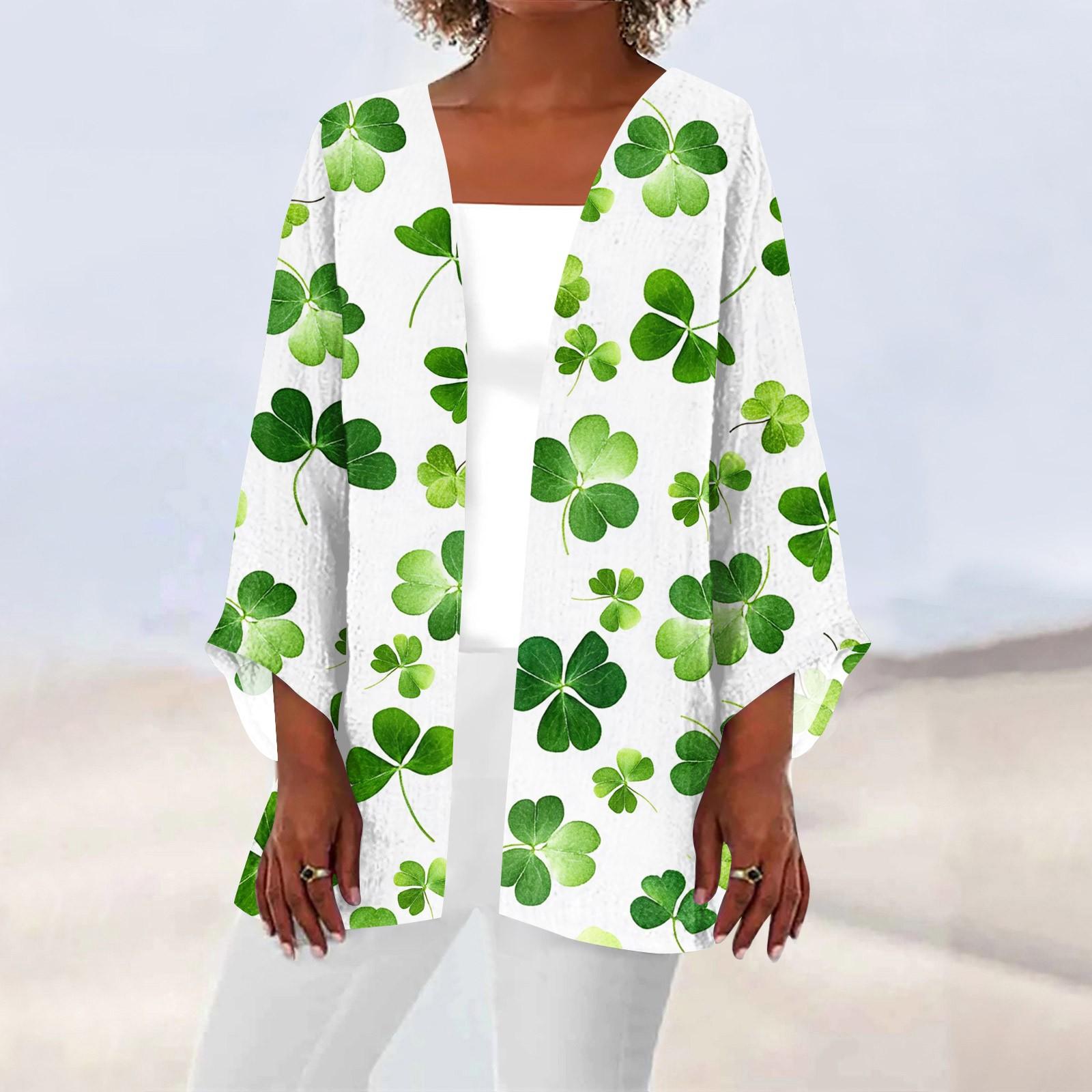 

Женская повседневная и модная легкая куртка средней длины с принтом ко Дню святого Валентина, кардиган XL белый