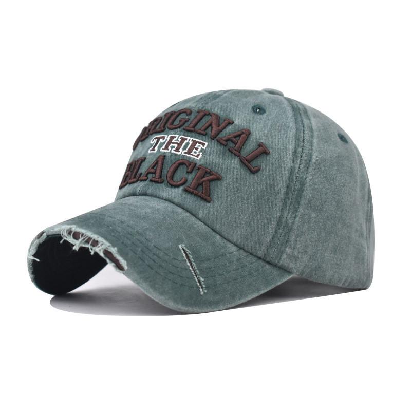 The Wash Black Vintage Style Baseball Hat With Breathable For Outdoor Activities