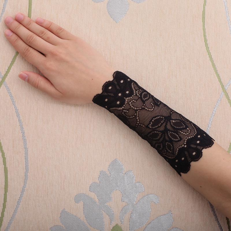 Summer Thin Lace Wrist Support - Women's Breathable Scar Cover Tattoo Sun Protection Gloves