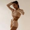 Striped Knitted Shorts Beach Set Striped Knitted Navel Sexy Shorts Beach Suit