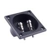 AA58 Square Shape Double Binding Post Type Speaker Box Terminal Cup Black