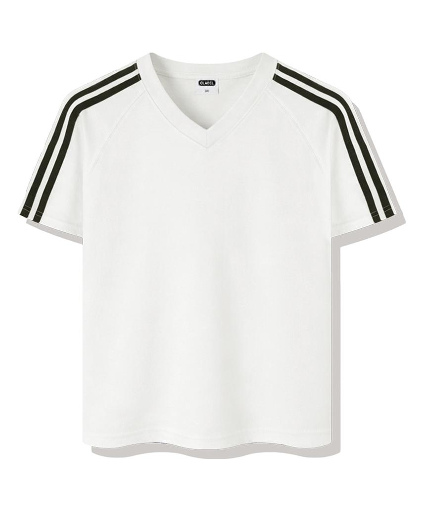 Beijiglabel Matthew Track V-Neck Short-Sleeved T-Shirt 4 Colors [Blsv_1001]