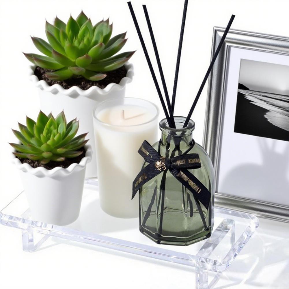 Compact Design Acrylic Bathroom Tray Decorative Tray Hand-Sanded Corners Multi-Functional Use For Kitchen Organization