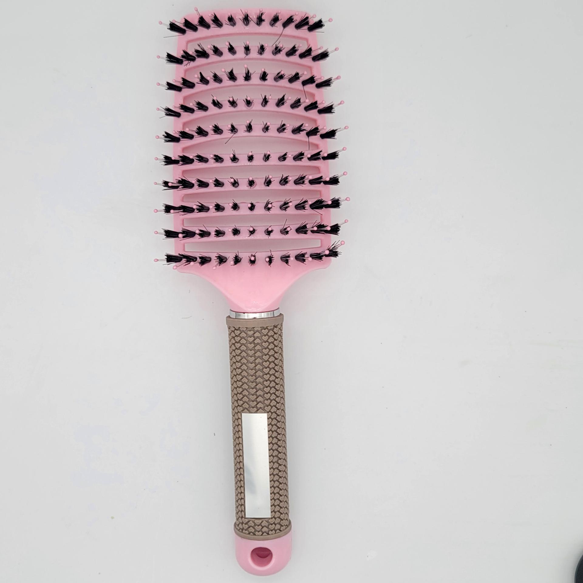 Pork Rib Comb, Fluffy Skull Top,Large Curved Comb,Hair Styling,Folded Long Curly Hair,Straight Hair,Massage Comb розовый