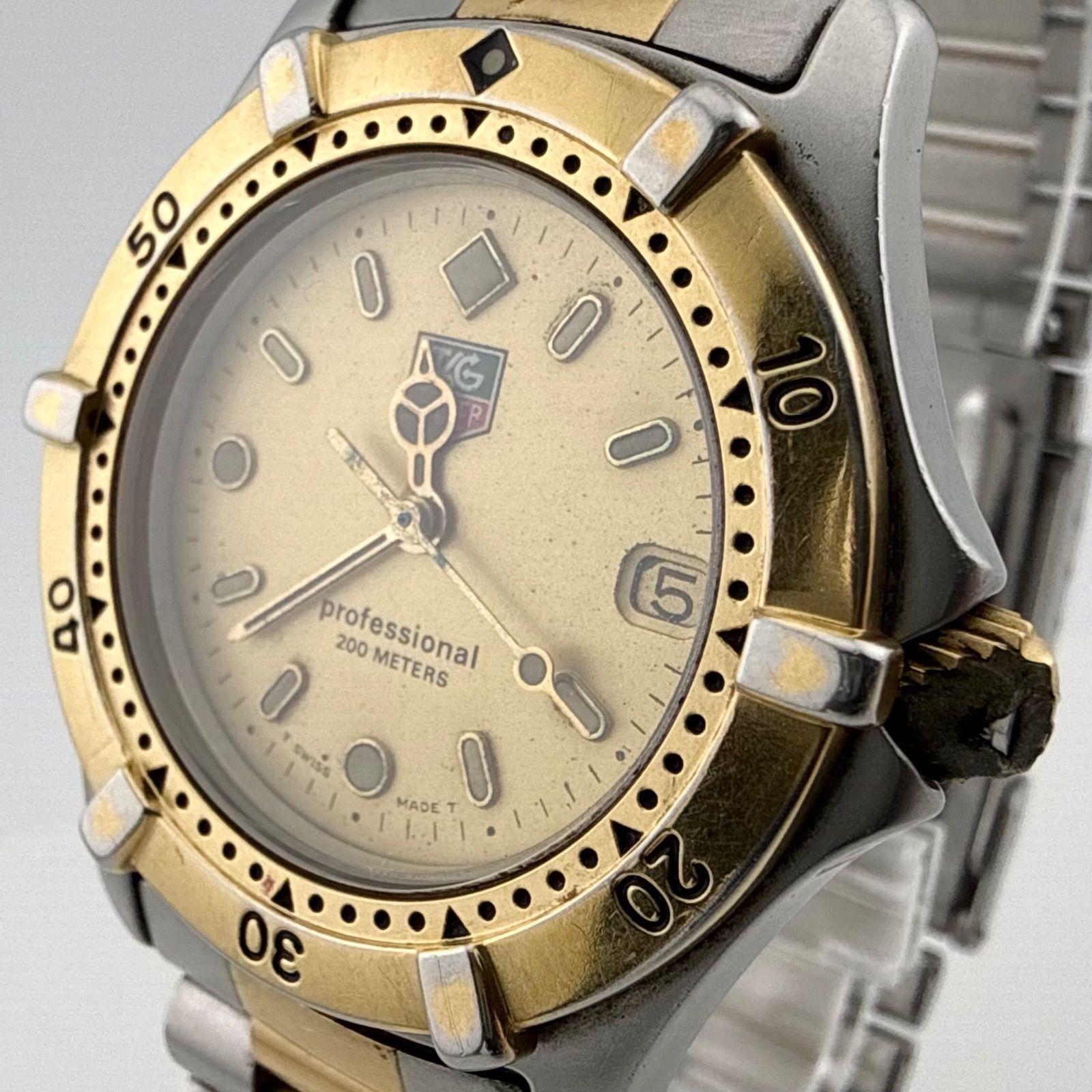 Used TAG HEUER 964.013 Professional Boys Watch Junk Not Working [T435]