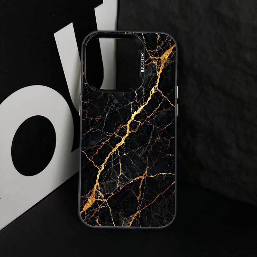 

Stylish Marble Pattern Phone Case For iPhone 17,16,15,14,13,12,11 Plus,Pro Max,XS,Colorful Silver Phone case Funda Cover iPhone17air