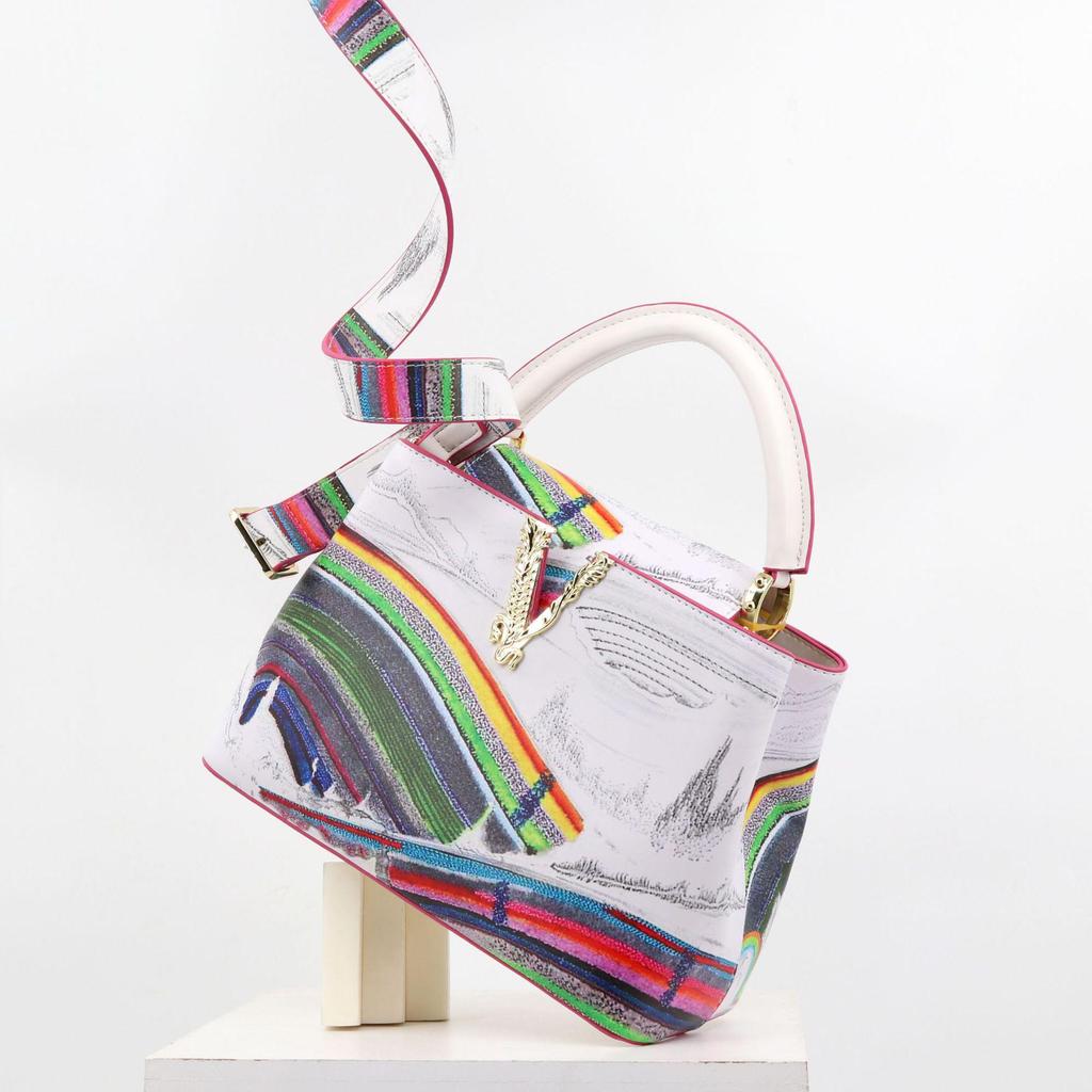 Women's Cross-Border Printed Handbag - European and American Style