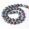 Lake Blue Cloisonne Natural Stone Beads 15"Strand Smooth Loose Spacer Beads 4/6/8/10/12mm for Jewelry Making DIY Bracelets Accessories