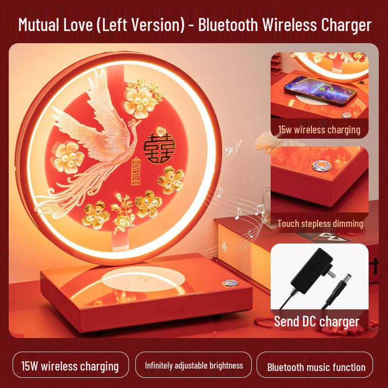 LED Bluetooth Night Light: Wedding Gift for Newlyweds, Bedside Lamp for Bedroom or Wedding Celebration