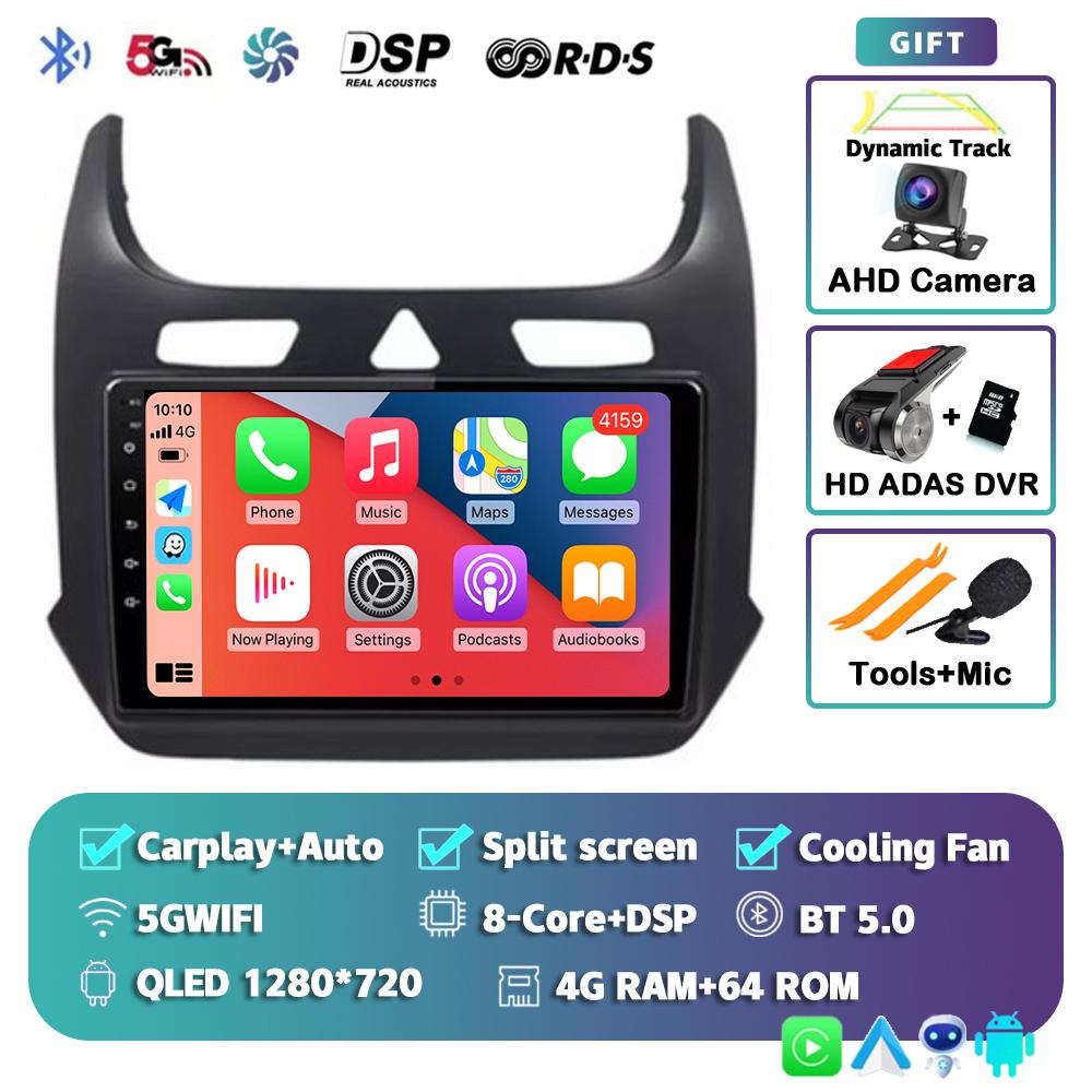 Android 14 Carplay Car Radio for Chevrolet Cobalt 2 2011-2018 Multimedia Video Player WIFI+4G GPS 2Din DVD Head Unit Stereo QLED