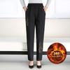 New Middle-aged and Old Women's Pants Elastic Waist Mother Thickened Pants Autumn and Winter Elderly and Grandmother Velvet Embroidered Cotton Pants