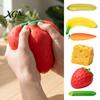 Anti Anxiety Squeeze Toy Stress Relief Pickle Toy, Reduction Cucumber Sensory Shaped Decompression Simulated Carrot Strawberry Pinch Fidget Focus Aid