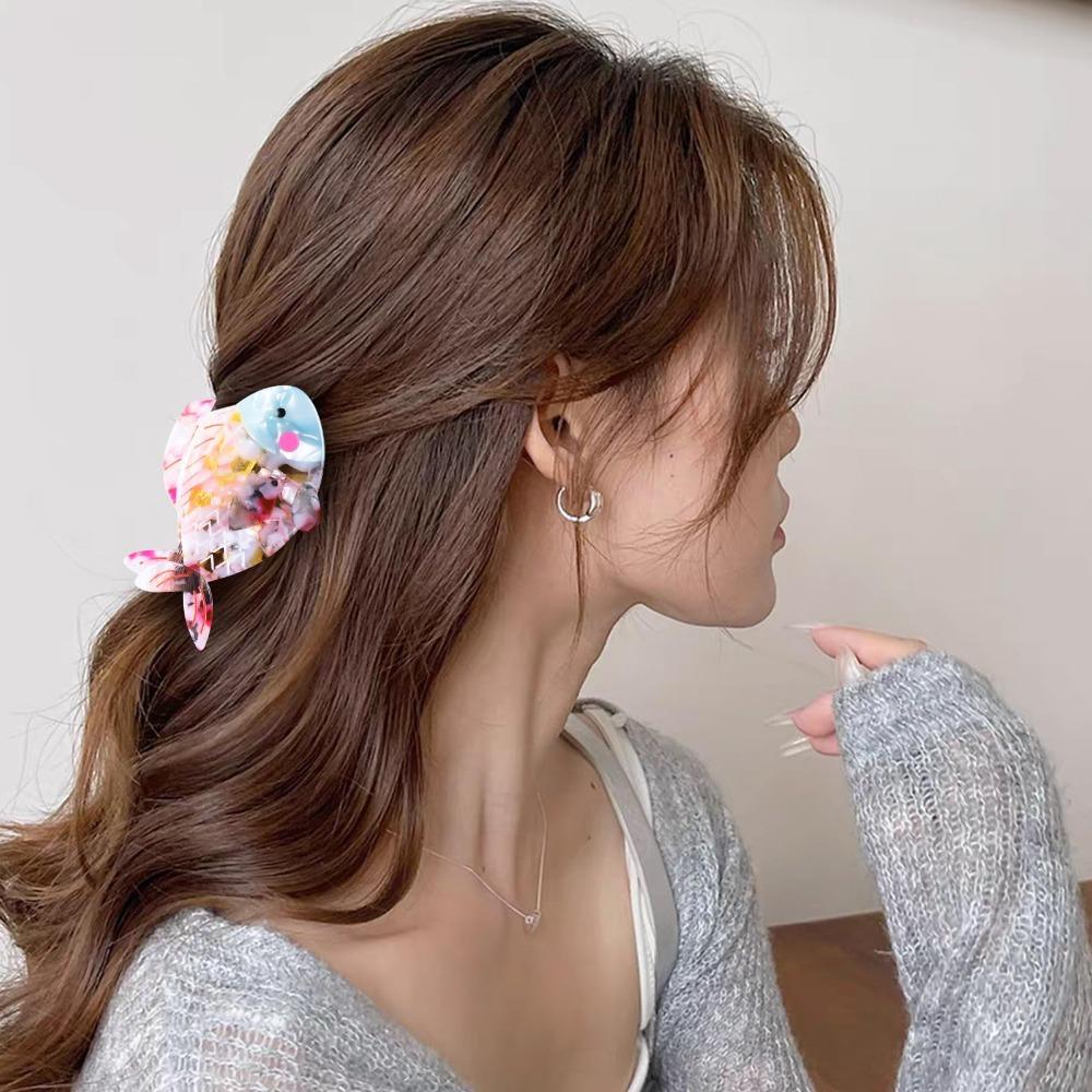 Non Slip Ocean Animal Hairpin Strong Holder Big Acrylic Clip Fun Fish Hair Claw Clip Hair Decor