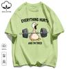 The Great Goose Striving For Fitness T-Shirt Unisex Loose Cotton Tee Trendy Summer Short Sleeve Unisex All-Match Hip Hop Clothing