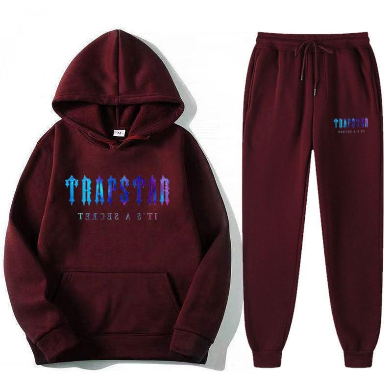 Unisex Oversized Hoodie Jogger Set With Letter Print Thick Cotton Warm Tracksuit Winter Casual Sportwear