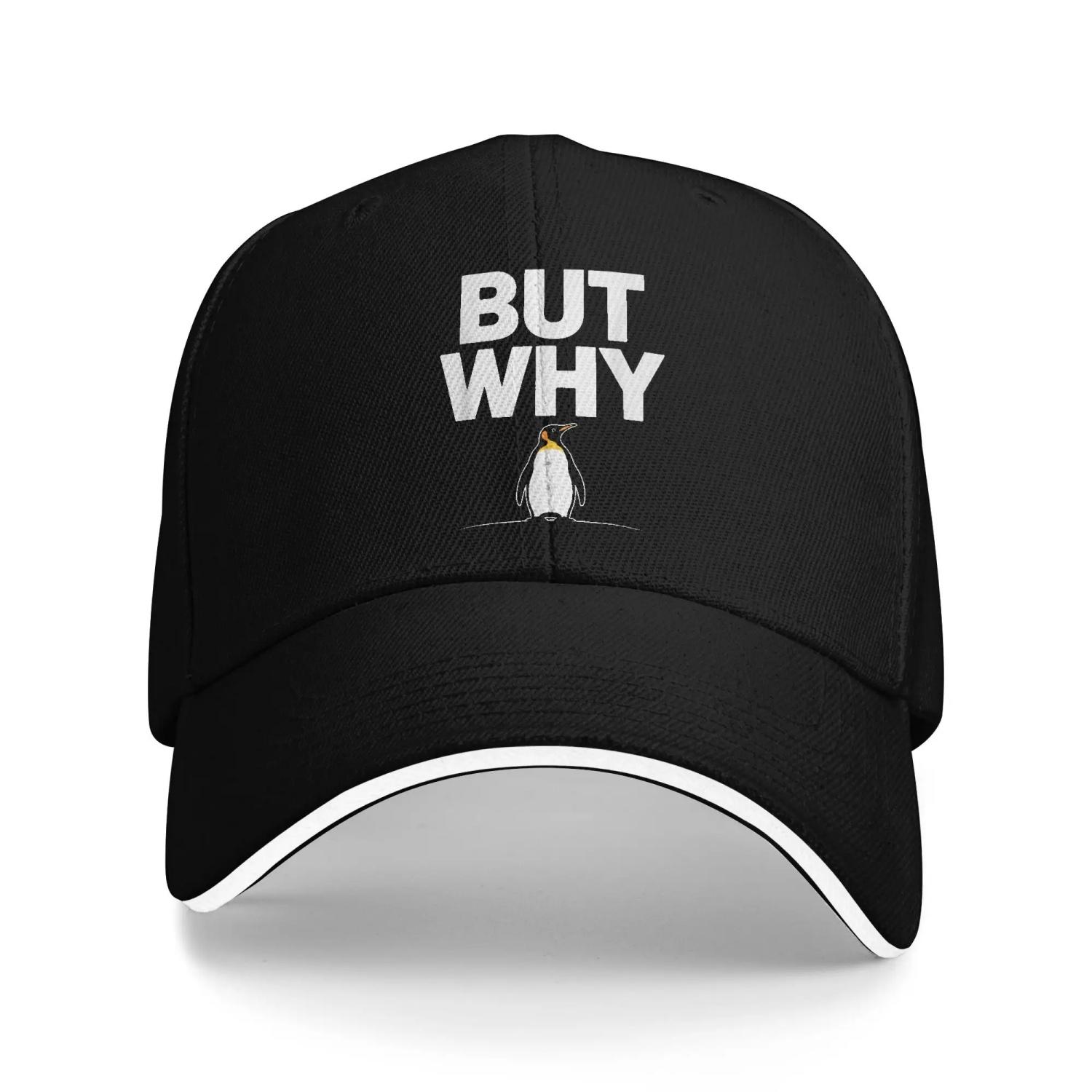 

Summer Casual Baseball Cap Penguin But Why Head Towards The Mountains Motivational Nihilist Penguin Outdoor Sport Trucker Hats one size