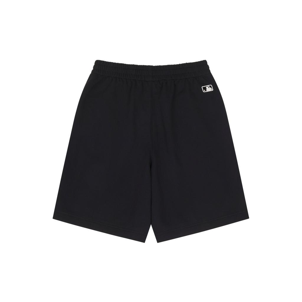MLB New York Yankees Logo Elastischer Bund Gerade Beine Freizeitshorts Unisex Shorts Schwarz 3ASPV0143-50BKS