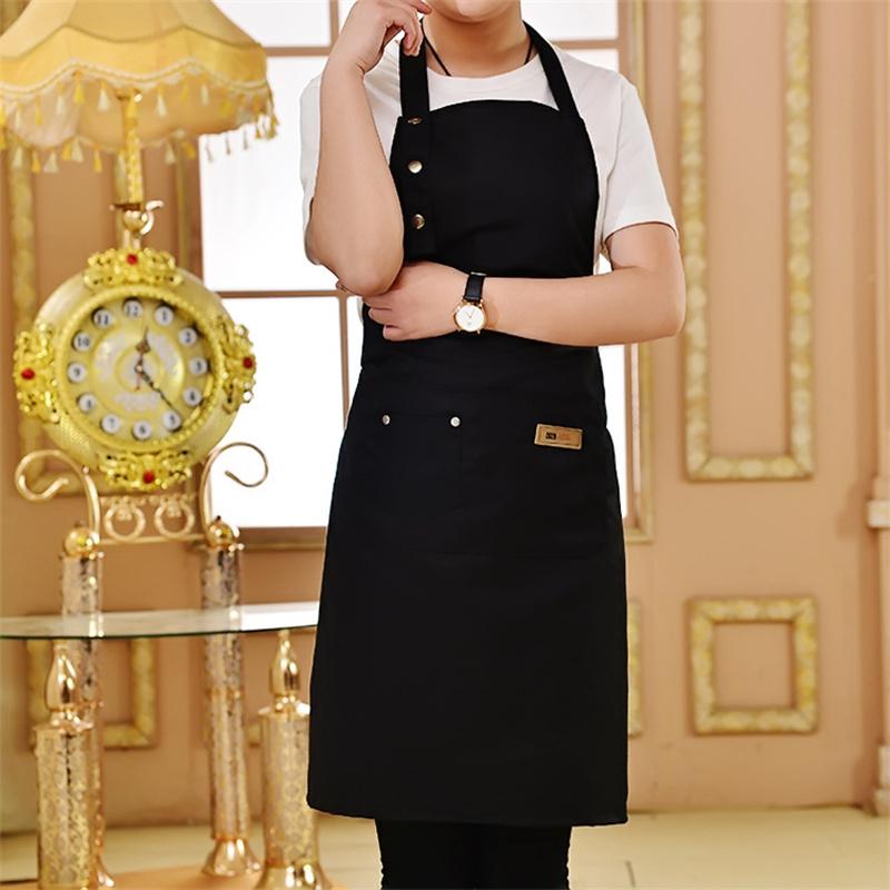 Fashion Kitchen Apron For Woman Men Chef Work Aprons For Grill Restaurant Bar Shop Cafes Beauty Nails Studios Uniform