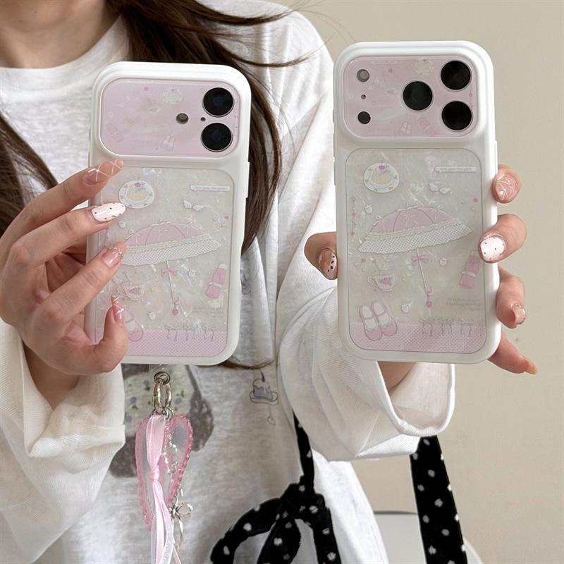 iPhone 14/15/16/17 Pro Max Case: Pink Bow Japanese Korean Style for Women