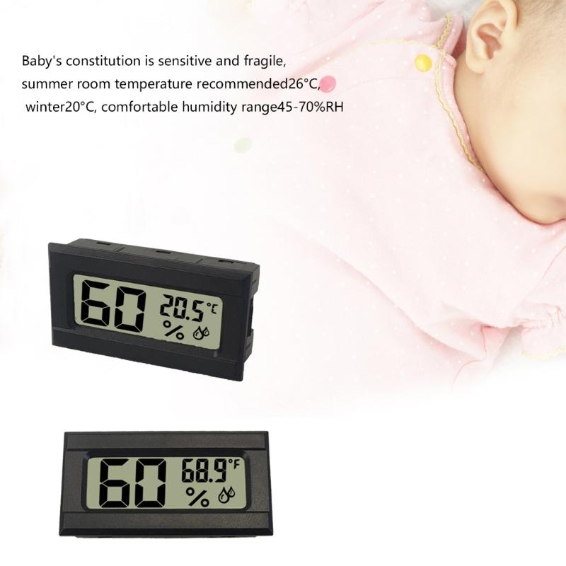 Indoor Digital Thermometers Hygrometer Temperature Gauge For Home Office Car With Memory Function And Easy Mounted Design