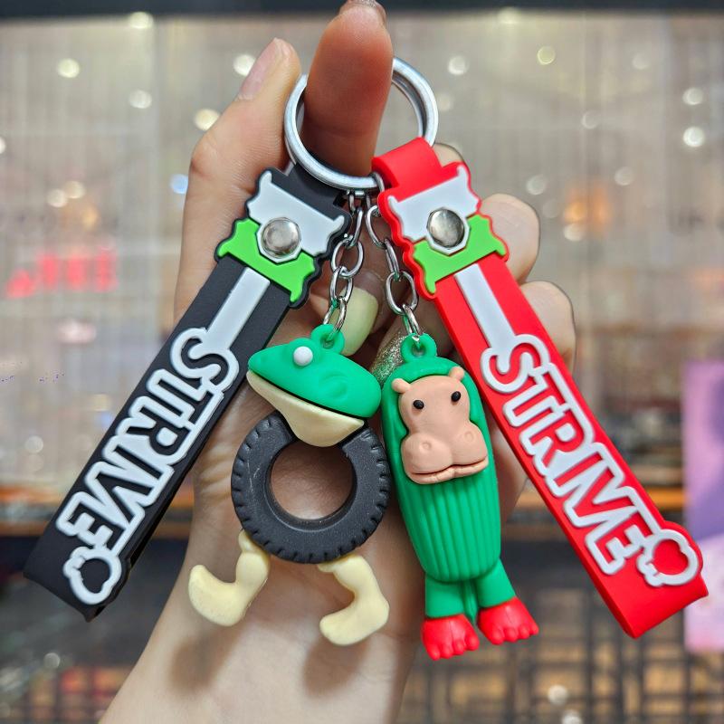 Creative Italian Brainrot Animals Keychains For Accessories Funny Ttungtung Sahur Keyrings Keychains Bags Pendant Decor Gifts