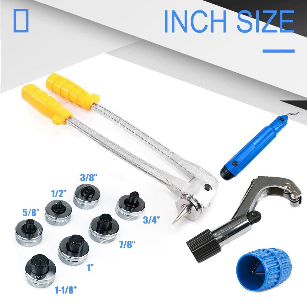 Tubing Flaring Tool Copper Pipe Expander Lever Type Tubing Expanding Tool Portable Manual Copper Aluminum Pipe Tube Expander Kit