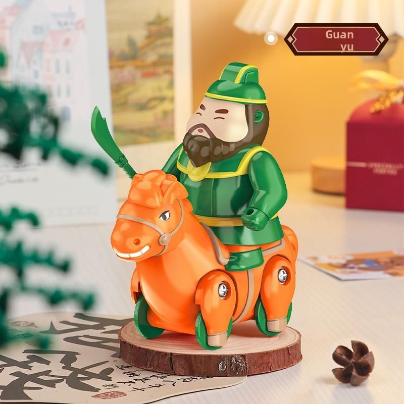 

Creative Three Kingdoms Press And Slide Toy Car For Boys And Girls Educational Play Guan Yu