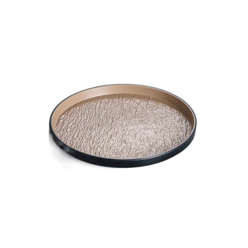 Round Western Food Plate Stone Grain Fruit Salad Plate Durable Dumpling Plate  Kitchen