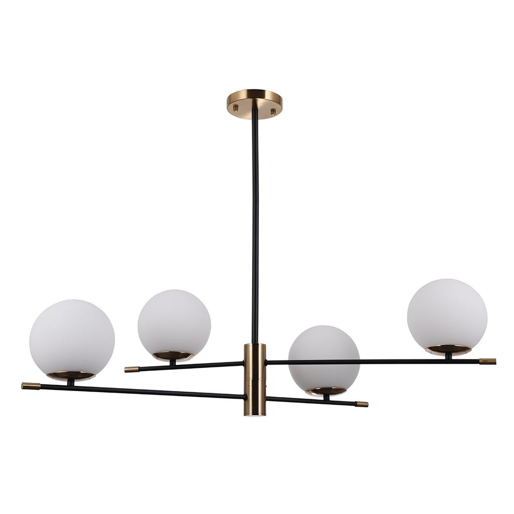 Lampa Wisząca Stelia 4 E14 Czarny Mat Alu Italux Pnd-43660-4