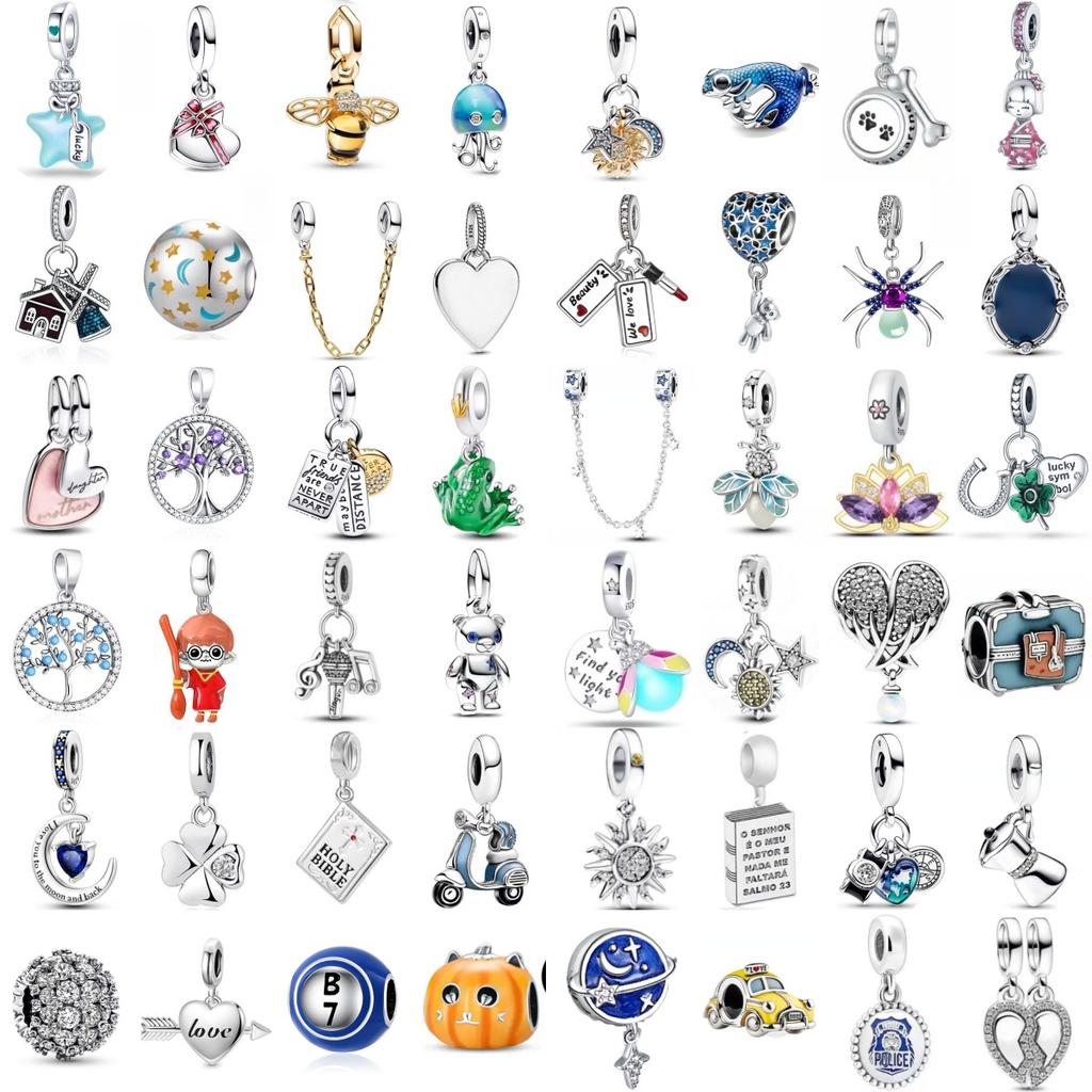 New Copper Holy Bible Lucky Clover Dangle Pendant Bead Bike Star Bee Charm Fit Original Women Bracelet Diy Fine Jewelry