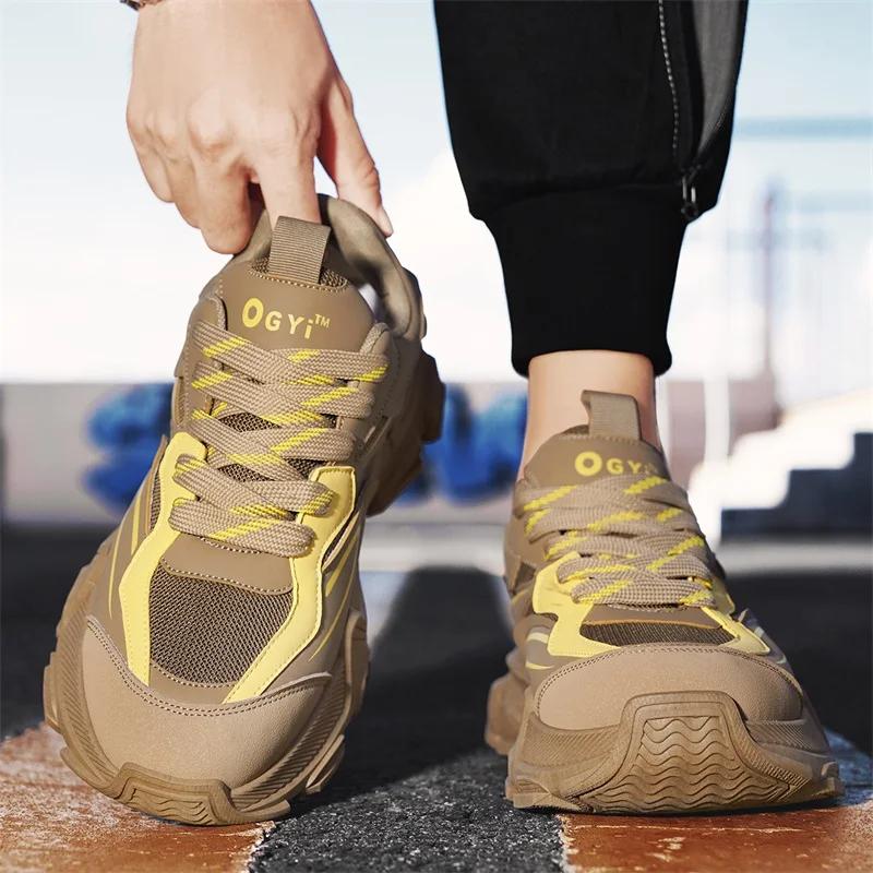 New Men's Shoes Mesh Breathable Fashion Sneakers Non-slip Soft Outdoor Sports Running Shoes Versatile Trendy Casual Shoes