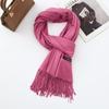 Cotton Solid Color Scarf for Women Winter Warm Wool Cashmere Scarf Autumn and Winter Women's Shawl Scarf Korean Style Atmosphere