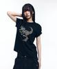 AAKAM Dino Patch Half Top (Black)