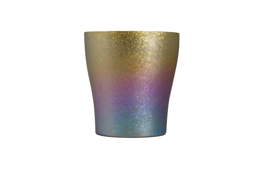 HORIE Titanium Double-walled Tumbler, Koga, 250cc, Made in Japan, Made in Tsubame, Niigata Prefecture (Rainbow Colors) T15KG250-2