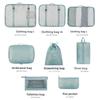 8-6 Pcs Travel Storage Bag Set, Clothing Organizer Packing Bags Suitcase Luggage Organizer Pouches