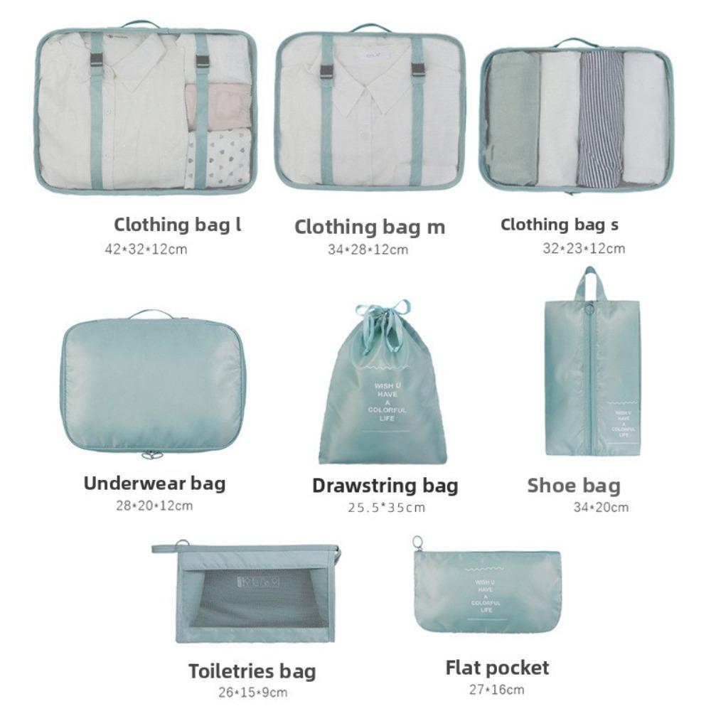 8-6 Pcs Travel Storage Bag Set, Clothing Organizer Packing Bags Suitcase Luggage Organizer Pouches