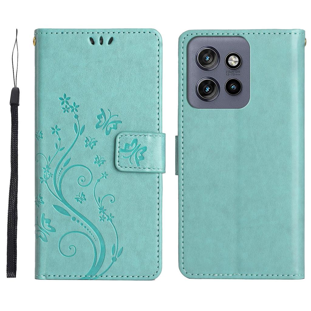 For Motorola Edge 50 Neo 5G/Moto S50 5G/Thinkphone 25 5G Case Pattern Imprint PU Leather Phone Wallet Cover with Strap