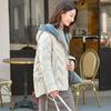 Women's 2023 Hooded Knitted Splice Down Jacket - Fashionable, Warm, Trendy Petite Outerwear