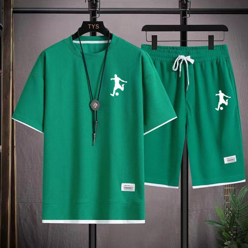 Sommar ny daglig kostym för män. Linnetyg. Casual T-shirt Shorts. Kortärmad modesportkläder i två delar 2023