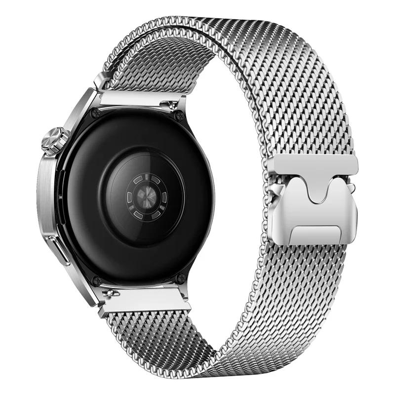 

Магнитный миланский ремешок 18/20/22 мм для Huawei Watch GT5/4/3Pro 46 мм 4/3 Pro Ultimate Band для Amazfit Balance GTR 4/3/2 47 мм 22mm universal серебряный