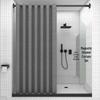 Pine Green Printed Shower Curtain with Telescopic Rod