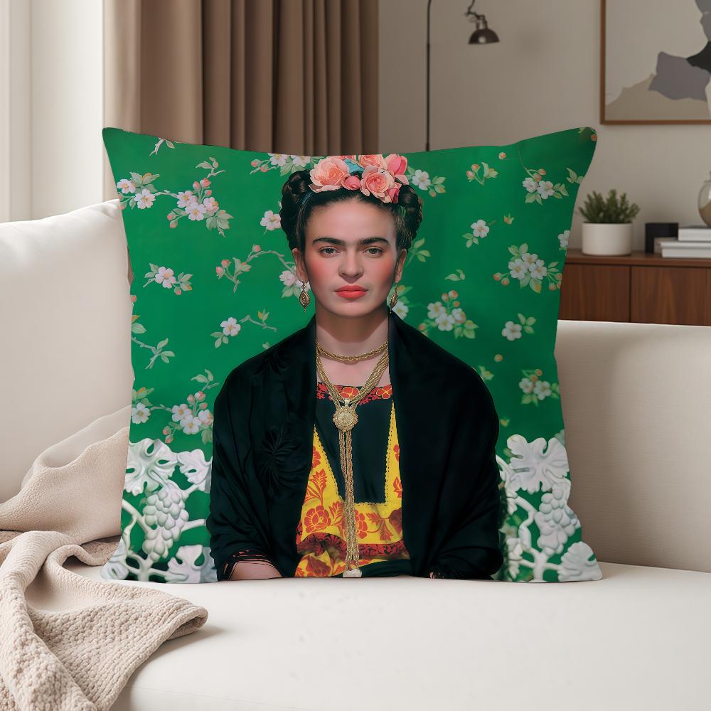 Tecknad F-Frida ART K-kahlo Kuddfodral Lämpligt för Sovrum Vardagsrum Bilar Heminredning