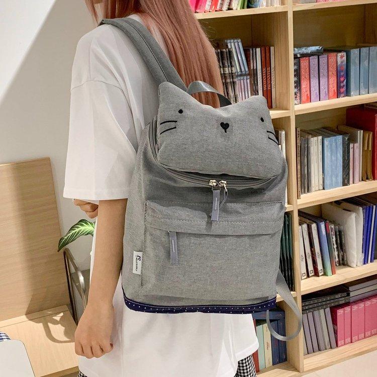 Schulrucksack hoher Wert 1011 neu japanisch süß Cartoon-Katze lässig vielseitig Schüler weich Mädchen Rucksack Damen wasserdicht Schulrucksack