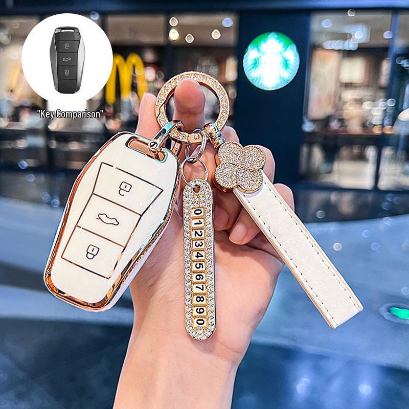 Compatible Key Case for JAC Yiwei 3, Aipao T, Sihao e10x, Huaxianzi X8Plus, and Car A5 Models (2023)