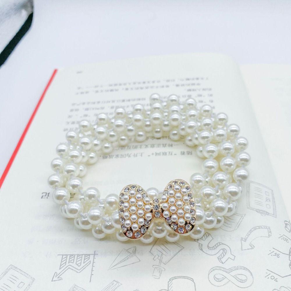 Elegant Pearl Waist Belt Elastic Waist Chain New Elastic Belt  for Women