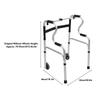 Senior Folding Walker with Arm Support 8 Levels Height Adjustable Multiple Modes Portable Folding Walker for Disabled Elderly