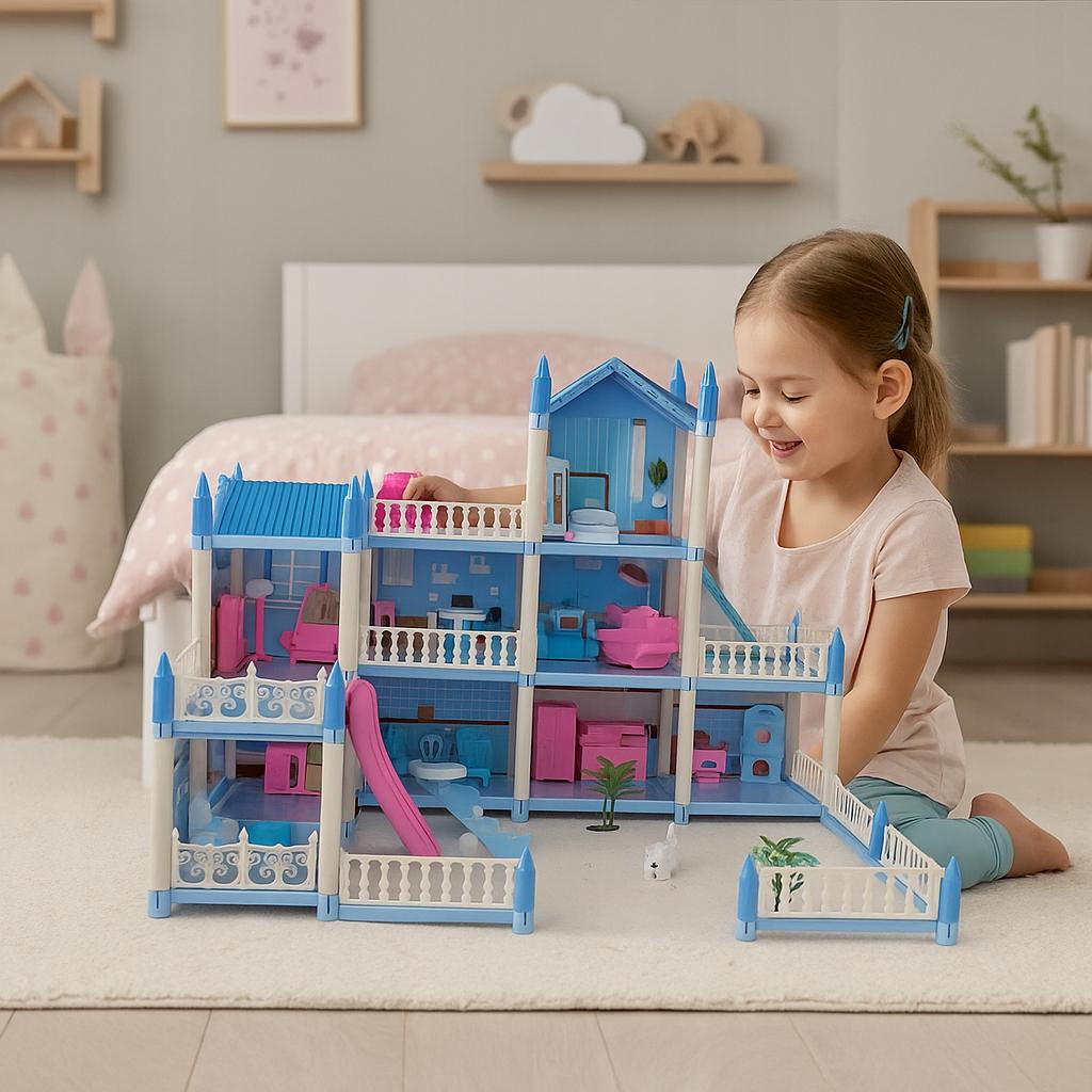 [PACZB][5] Large dollhouse Villa for children + furniture U894