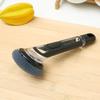 Automatic Liquid-Dispensing Long Handle Kitchen Cleaning Brush with Steel Wool