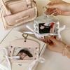 DIY PU Photocard Holder Ribbon Bus Card Holder Cute Balletcore  Photocard Holder  School